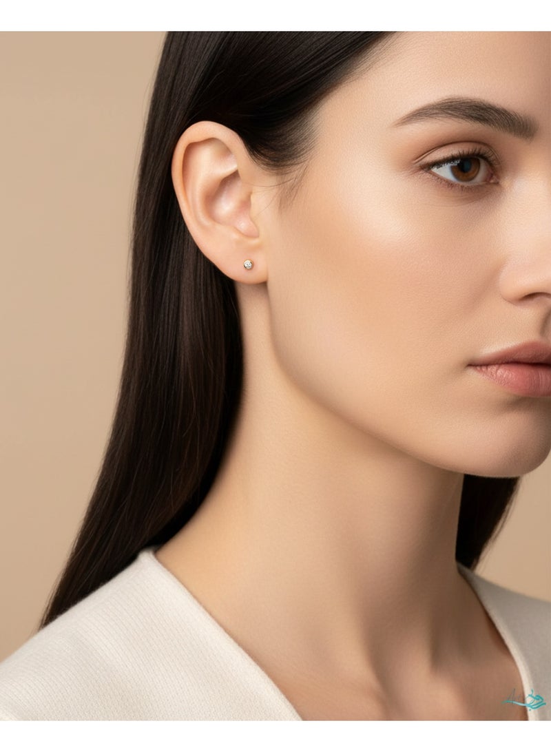 Ruby Art Gold 18K Pure Gold Piercing for women – Hypoallergenic & Premium Shine - 0.45 Gram - Image 2